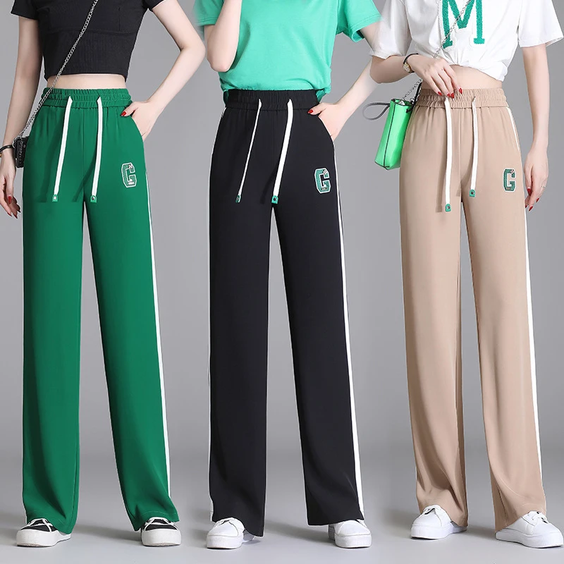 Women's summer wide-leg pants, high-waisted, loose-fitting, suitable for square dancing, elastic waist, drapey, casual chiffon s
Women's summer wide-leg pants, high-waisted, loose-fitting, suitable for square dancing, elastic waist, drapey, casual chiffon s