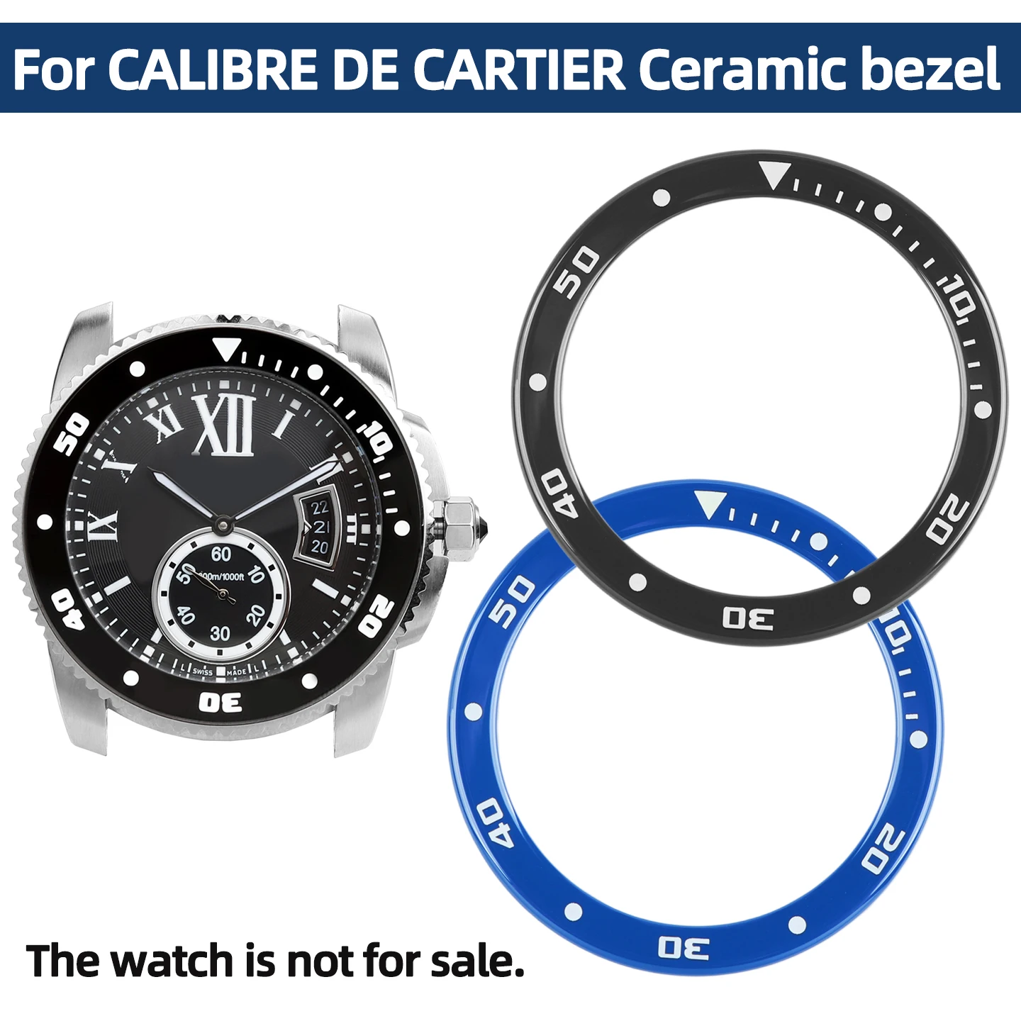 Водонепроницаемый цифровой безель для часов Cartier Calibre W7100055 W7100056 WSCA0011, черный, синий, керамический, с разметкой, внешнее кольцо для часов, 41 мм
Водонепроницаемый цифровой безель для часов Cartier Calibre W7100055 W7100056 WSCA0011, черный, синий, керамический, с разметкой, внешнее кольцо для часов, 41 мм