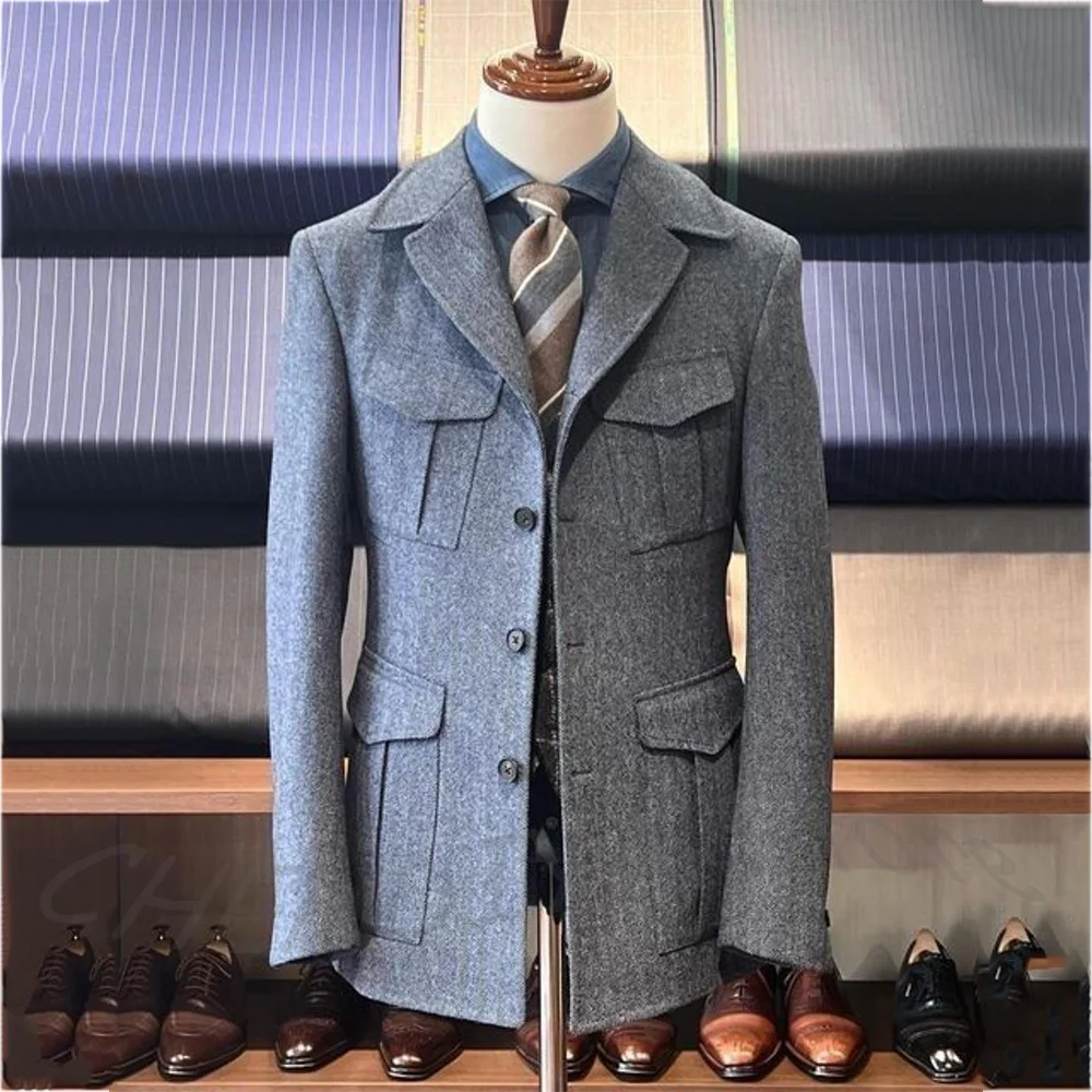 Мужской пиджак Simple Chic: однотонный, однобортный, повседневный, с множеством карманов, приталенный, для вечеринок
Мужской пиджак Simple Chic: однотонный, однобортный, повседневный, с множеством карманов, приталенный, для вечеринок