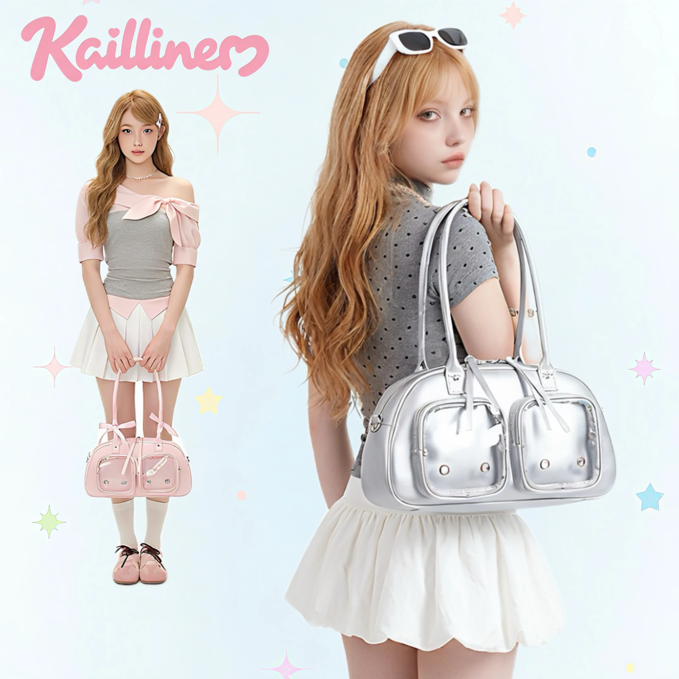 New Harajuku Bow Pillow Shoulder Bags Y2K Fashionable Bowling Ita Bag Crossbody New Ballet-style Woman Bags Handbags Fashion
New Harajuku Bow Pillow Shoulder Bags Y2K Fashionable Bowling Ita Bag Crossbody New Ballet-style Woman Bags Handbags Fashion