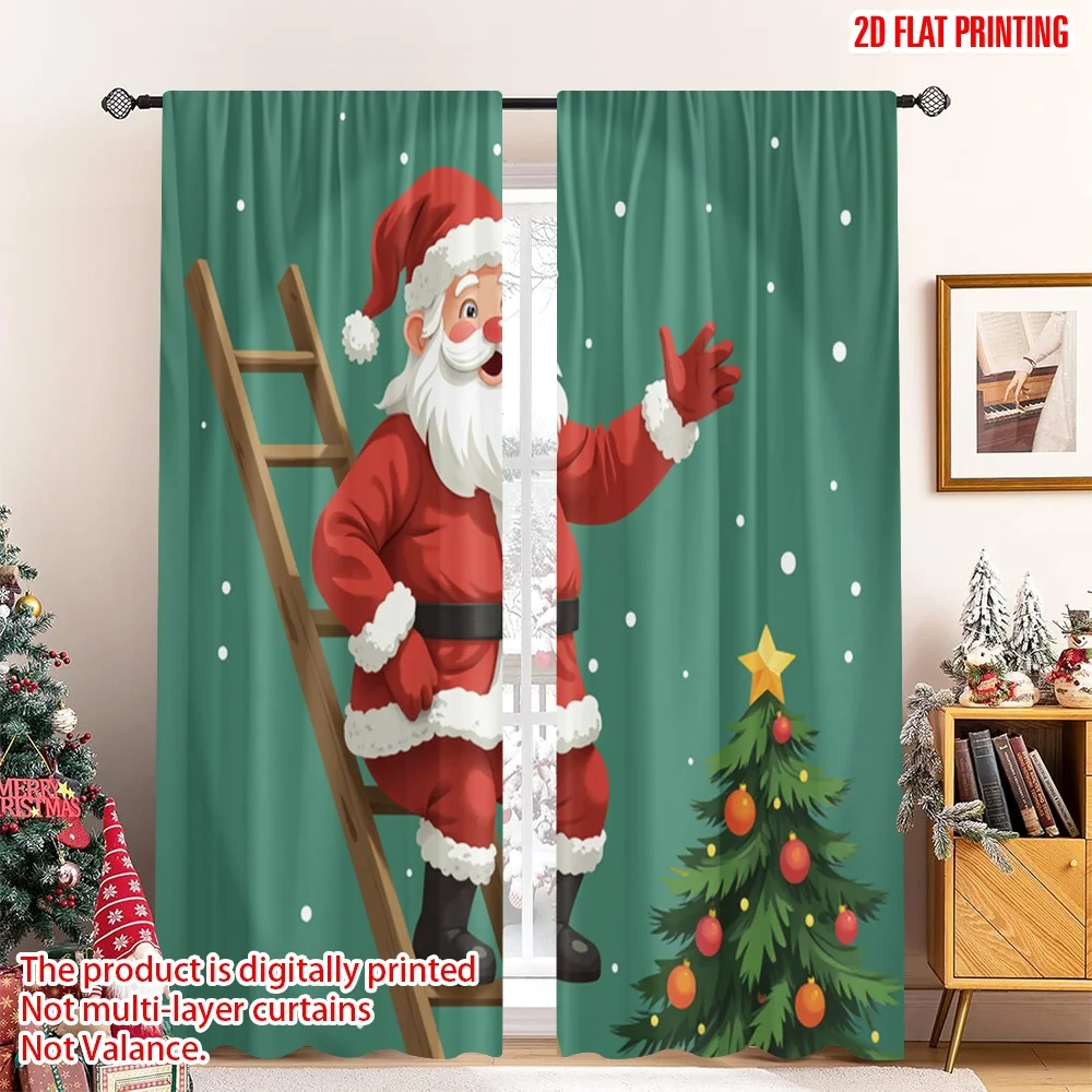 2pcs 2D flat printing Merry Christmas Window Curtains Santa Christmas Tree Star Ornament Polyester Fabric Without Electricity
2pcs 2D flat printing Merry Christmas Window Curtains Santa Christmas Tree Star Ornament Polyester Fabric Without Electricity