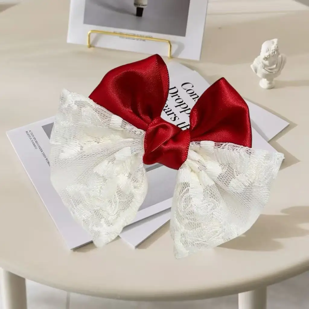 Japanese and Korean side bangs clip back head top clip elegant hair jewelry cross-border new lace bow hairpin women
Japanese and Korean side bangs clip back head top clip elegant hair jewelry cross-border new lace bow hairpin women