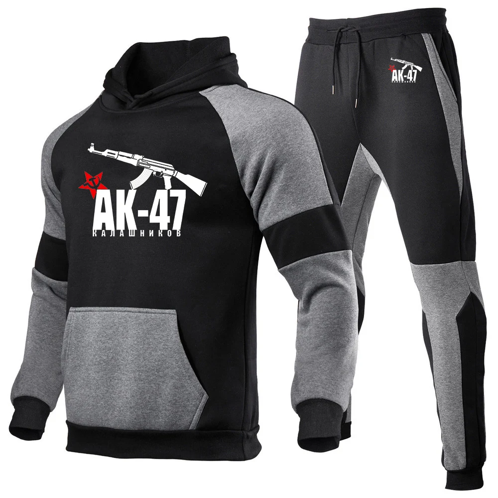 Vintage Classic Ak 47 Logo Men Print Tracksuit Hooded Sweatshirt+Sweatpants Set Autumn Casual Fitness Jogging Sports hoodies
Vintage Classic Ak 47 Logo Men Print Tracksuit Hooded Sweatshirt+Sweatpants Set Autumn Casual Fitness Jogging Sports hoodies