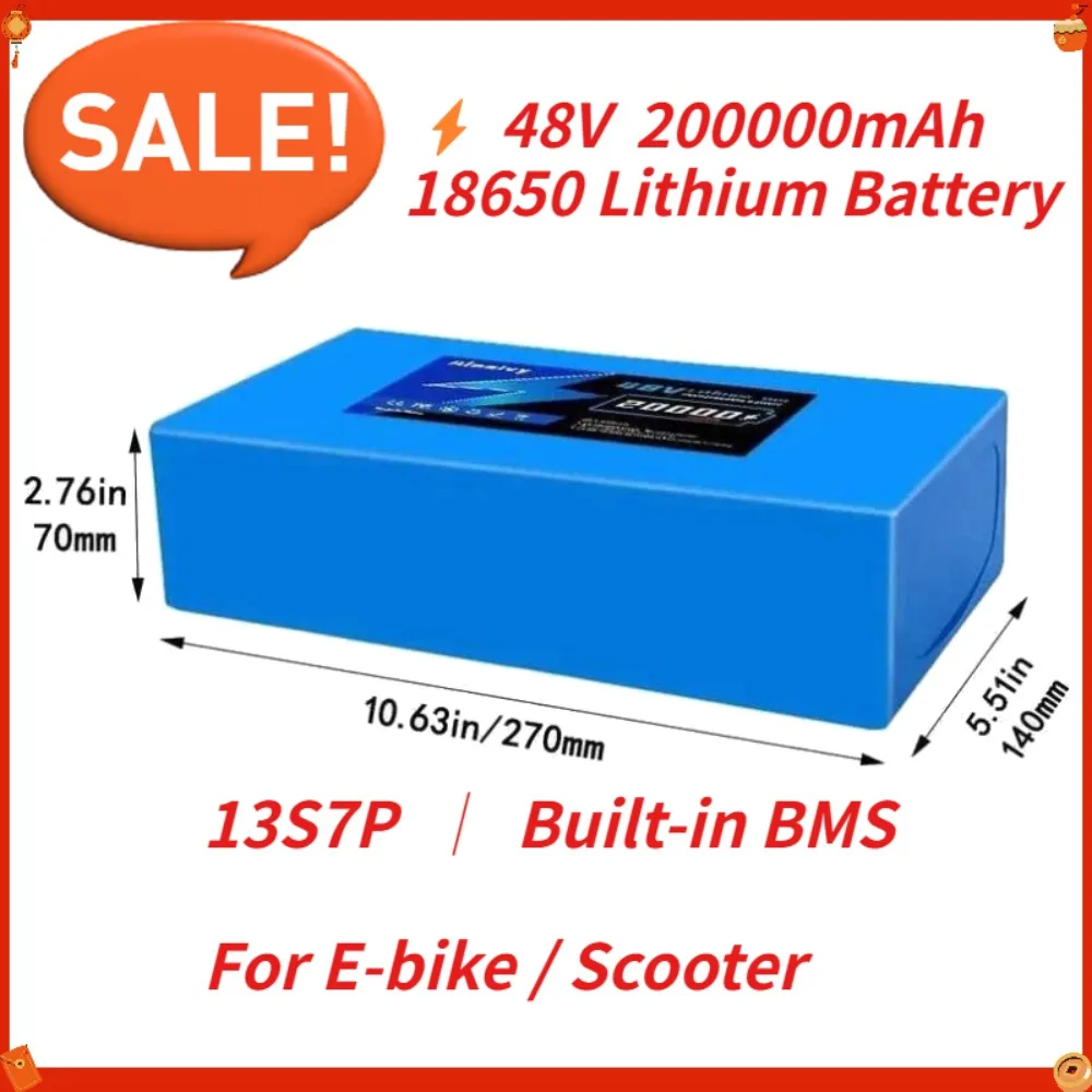 48V 15Ah 18650 Battery Pack 13S7P Electric Bike Battery Lithium ion for E-bike Scooter BMS
48V 15Ah 18650 Battery Pack 13S7P Electric Bike Battery Lithium ion for E-bike Scooter BMS