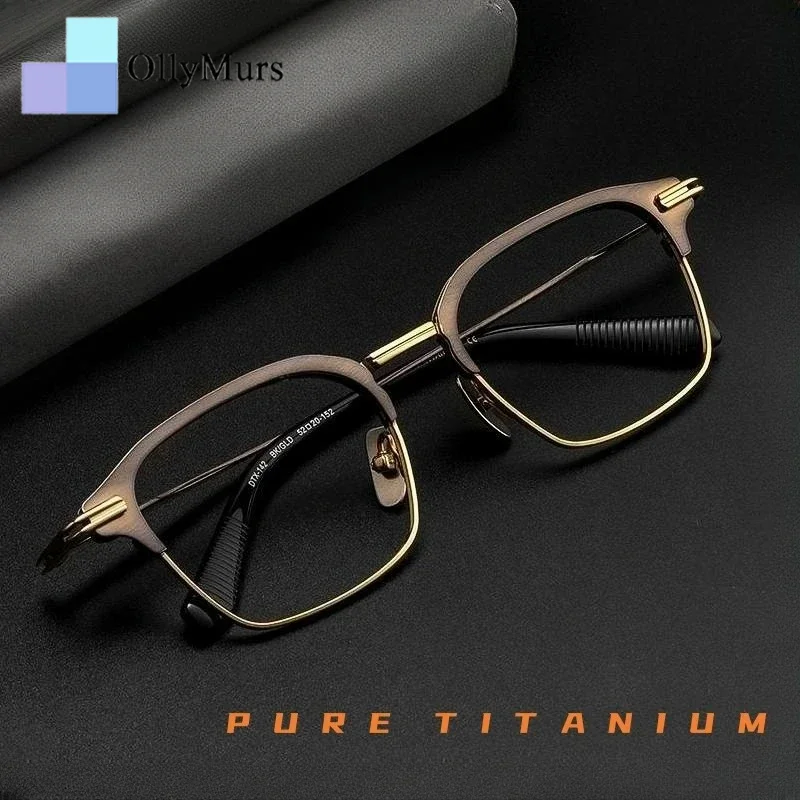 OLLYMURS Business Fashion Luxury Square Glasses Retro High-grade Pure Titanium Optical Prescription Eyeglasses Frame Men DTX142
OLLYMURS Business Fashion Luxury Square Glasses Retro High-grade Pure Titanium Optical Prescription Eyeglasses Frame Men DTX142