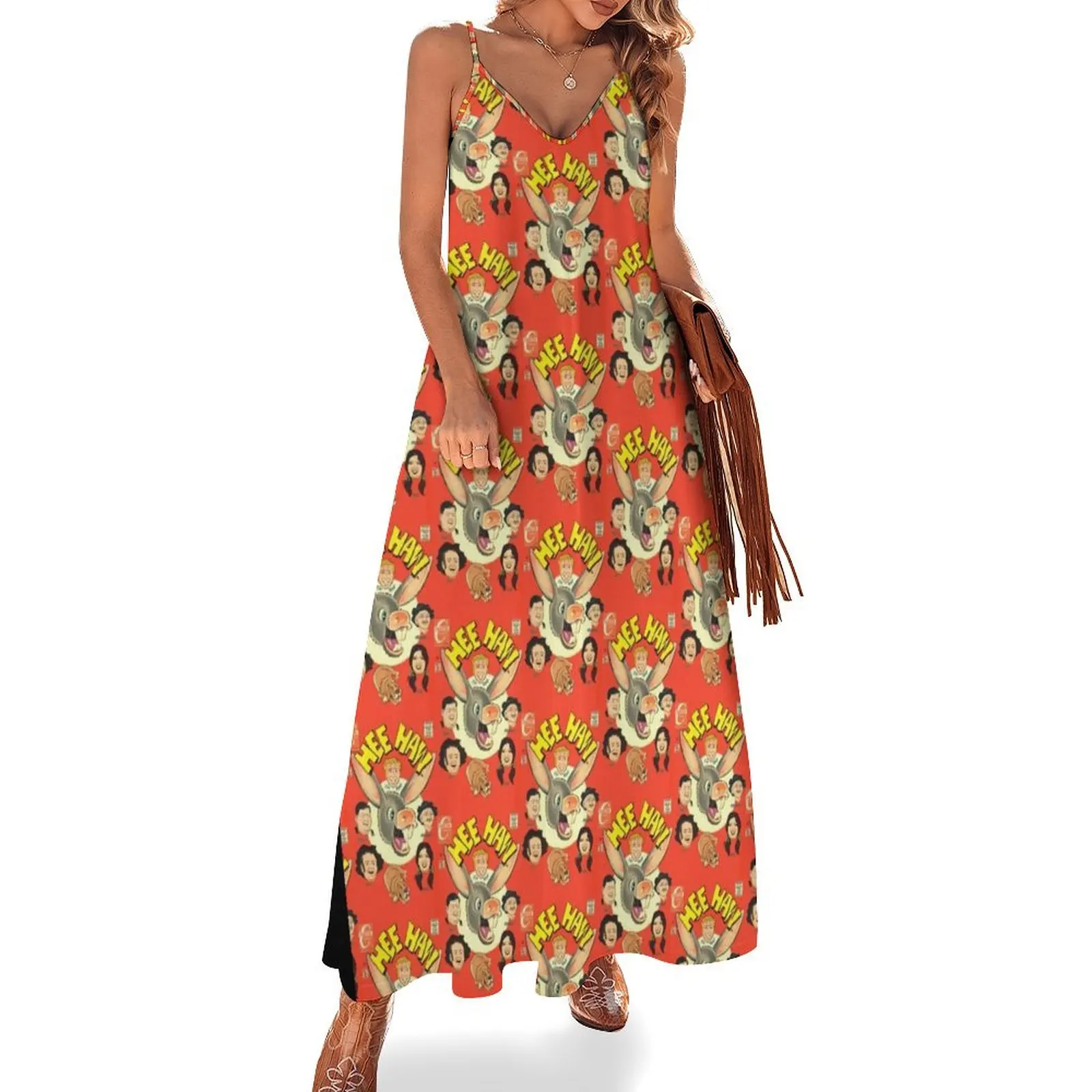 Hee Haw Comic Sleeveless Long Dress loose summer dress party dresses women Female clothing Dress
Hee Haw Comic Sleeveless Long Dress loose summer dress party dresses women Female clothing Dress