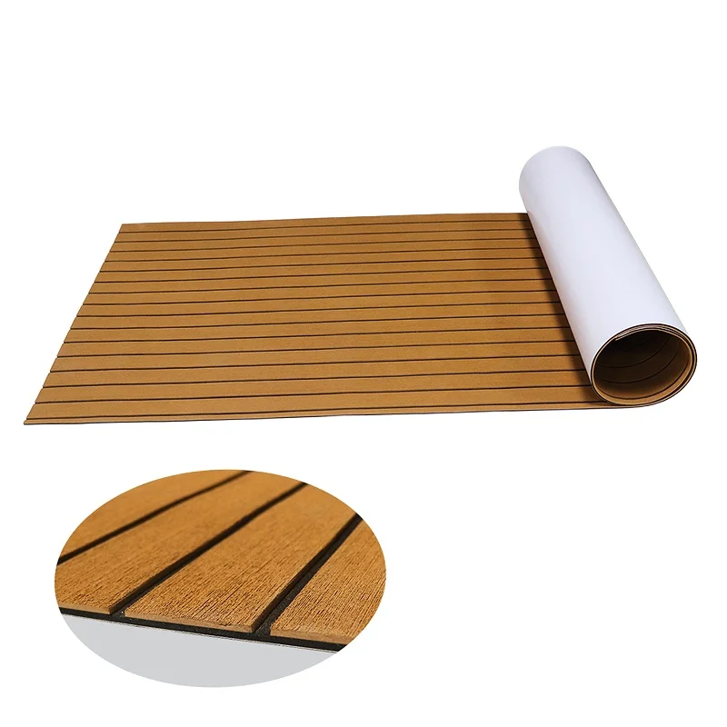 240*60cm Boat Flooring EVA Foam Decking Sheet Faux Teak Marine Mat Non-Slip Self-Adhesive Flooring Material for Motorboat RV
240*60cm Boat Flooring EVA Foam Decking Sheet Faux Teak Marine Mat Non-Slip Self-Adhesive Flooring Material for Motorboat RV