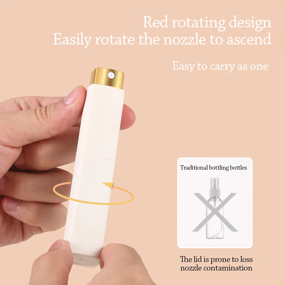 New 10ML Mini Perfume Bottle Refillable Empty Spray Rotating Bottle Storage Sprayer Portable Empty Cosmetic Containers
New 10ML Mini Perfume Bottle Refillable Empty Spray Rotating Bottle Storage Sprayer Portable Empty Cosmetic Containers