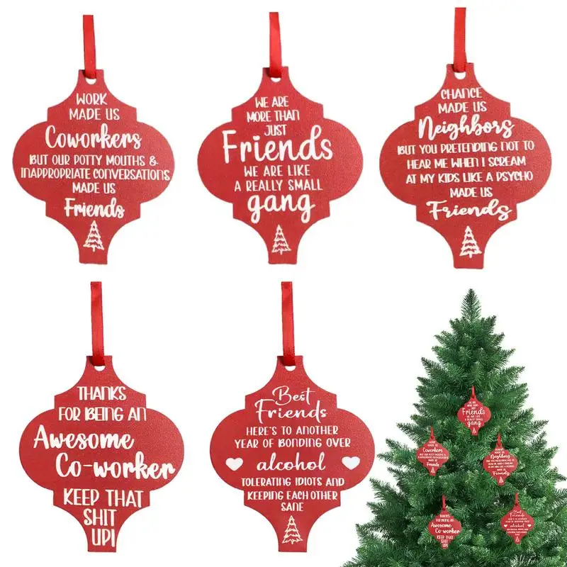 Funny Christmas Ornament Gift 5X Decorative Wooden Pendant Christmas Tree Decor Christmas Party Decor Home Party Decorations
Funny Christmas Ornament Gift 5X Decorative Wooden Pendant Christmas Tree Decor Christmas Party Decor Home Party Decorations
