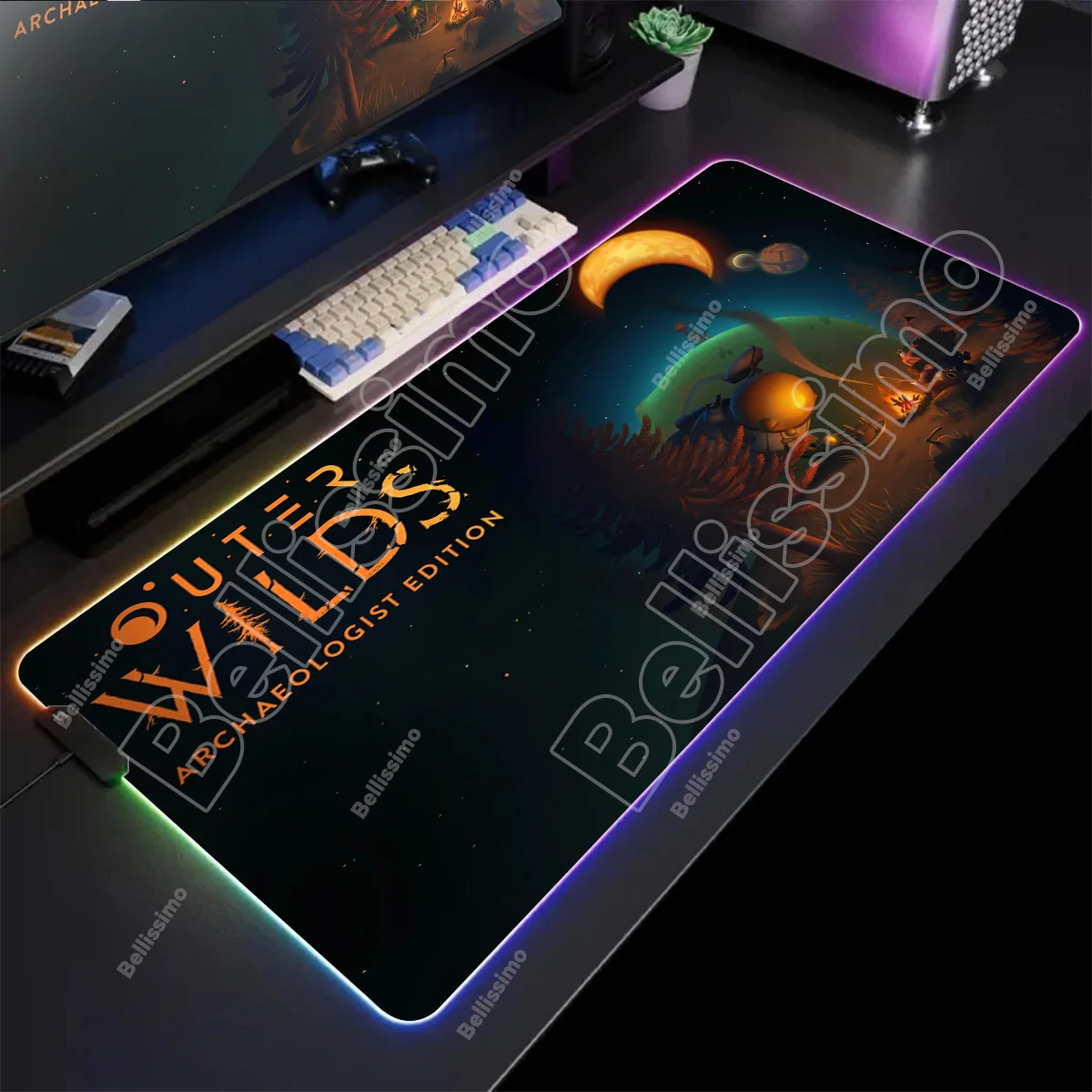 Large RGB Gamer Outer Wilds Mousepad Gaming Mousepads Lighting Keyboard Table Mats Luminous Desk Pads LED Mouse Pad For PC
Large RGB Gamer Outer Wilds Mousepad Gaming Mousepads Lighting Keyboard Table Mats Luminous Desk Pads LED Mouse Pad For PC