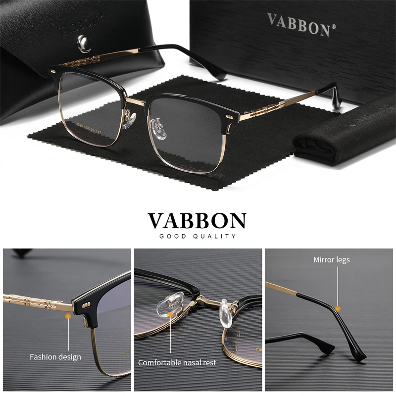 Vabbon New Men's Anti-Blue Light Goggles Customized Prescription Glasses Classy Business Myopia Glasses Trendyy Flat Glasses Photochromic Glasses 3329
Vabbon New Men's Anti-Blue Light Goggles Customized Prescription Glasses Classy Business Myopia Glasses Trendyy Flat Glasses Photochromic Glasses 3329