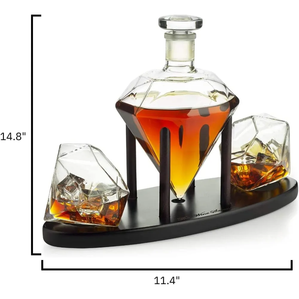 Diamond Whiskey Decanter l With 2 Diamond Glasses Liquor, Scotch, Rum, Bourbon, Vodka, Tequila Decanter (750 ML DECANTER)
Diamond Whiskey Decanter l With 2 Diamond Glasses Liquor, Scotch, Rum, Bourbon, Vodka, Tequila Decanter (750 ML DECANTER)