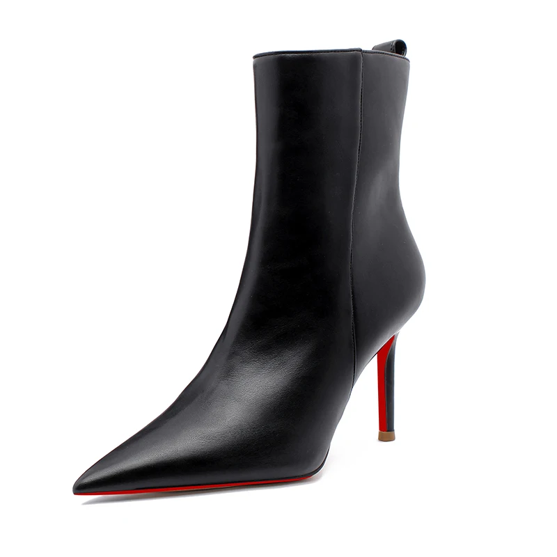 Black V Buckle Boots Red Bottom Autumn Women Short Boots Pointed Toe Ankle Bootie Side Zipper Black Thin Heel Winter Shoes
Black V Buckle Boots Red Bottom Autumn Women Short Boots Pointed Toe Ankle Bootie Side Zipper Black Thin Heel Winter Shoes