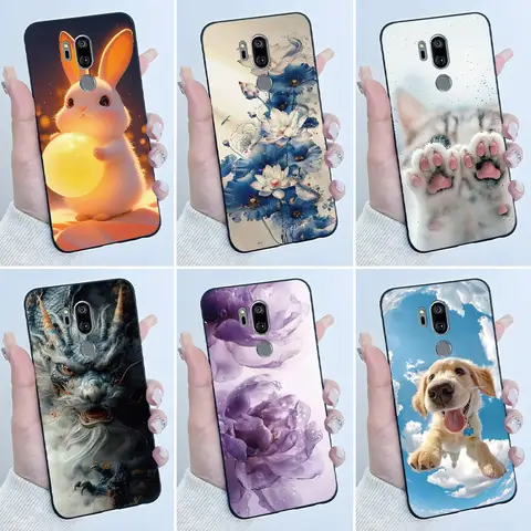 Casing For LG G7 ThinQ Case G710EM Luxury Dragon Cute Cool Boys Girls Soft TPU Black Silicone Matte Bumper LG G7ThinQ Back Cover