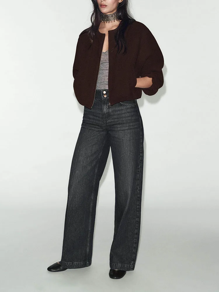 Faionable Soft Jaet Coat Women's Long Sve round Ne Winter New Arrival Versatile Casual Sle ort Outerwear for Ladies
Faionable Soft Jaet Coat Women's Long Sve round Ne Winter New Arrival Versatile Casual Sle ort Outerwear for Ladies