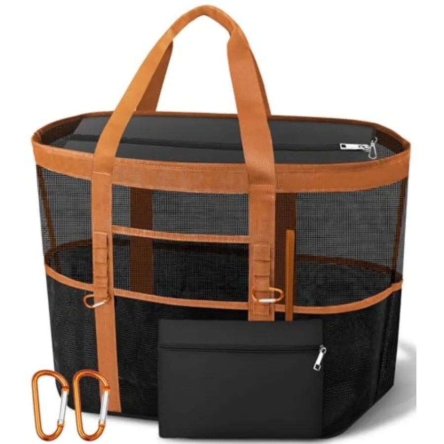 2026 Chic and Spacious XX-Large Beach Bag for Women — Mesh × Canvas Tote with Top Zipper 11 Pockets Detachable Pouch 40L+ Spaci
2026 Chic and Spacious XX-Large Beach Bag for Women — Mesh × Canvas Tote with Top Zipper 11 Pockets Detachable Pouch 40L+ Spaci