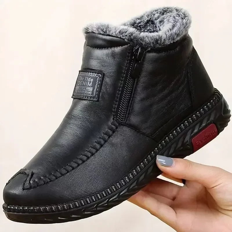 Winter Snow Boots Women Ankle Boot Retro Pu Leather Mother Shoes Warm Plush Comfy Zipper Waterproof Female Footwear Botas Mujer
Winter Snow Boots Women Ankle Boot Retro Pu Leather Mother Shoes Warm Plush Comfy Zipper Waterproof Female Footwear Botas Mujer