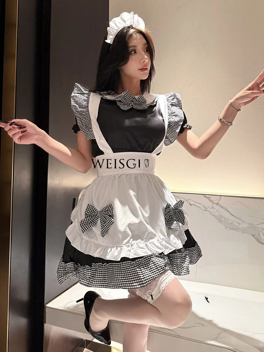 Weisgirl Pure Desire Plaid Apron Maid Uniform Small Chest Cos Sexually Attractive Japanese Style Coffee Shop Maid Set
Weisgirl Pure Desire Plaid Apron Maid Uniform Small Chest Cos Sexually Attractive Japanese Style Coffee Shop Maid Set