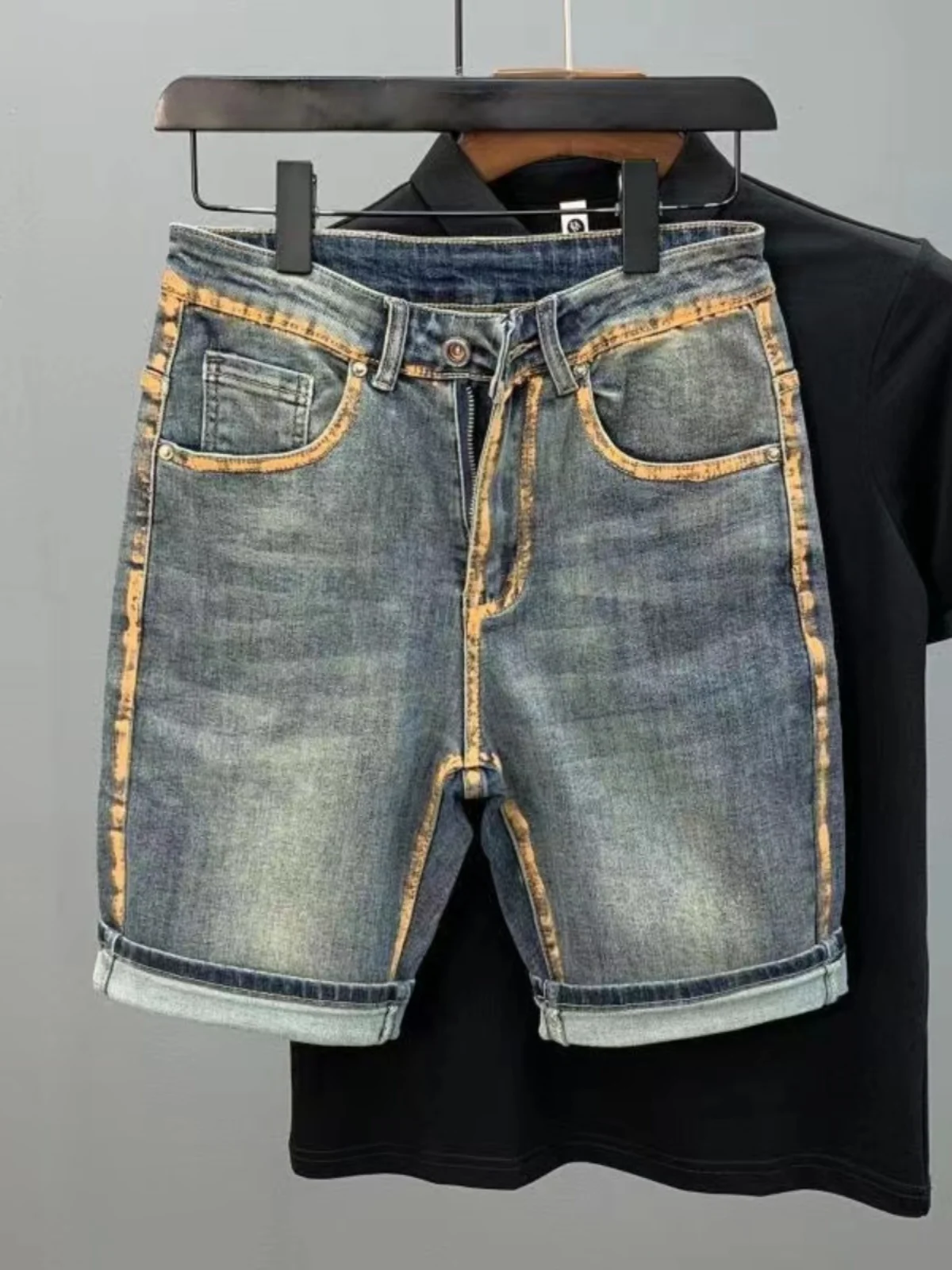 Американские ретро High Street Color Blo Jeans orts Мужские модные свободные прямые летние тонкие средние брюки с пятью точками
Американские ретро High Street Color Blo Jeans orts Мужские модные свободные прямые летние тонкие средние брюки с пятью точками