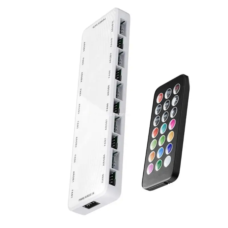 Контроллер нескольких вентиляторов для игровых устройств, 10-канальный ARGB и PWM, питание с пультом дистанционного
Контроллер нескольких вентиляторов для игровых устройств, 10-канальный ARGB и PWM, питание с пультом дистанционного