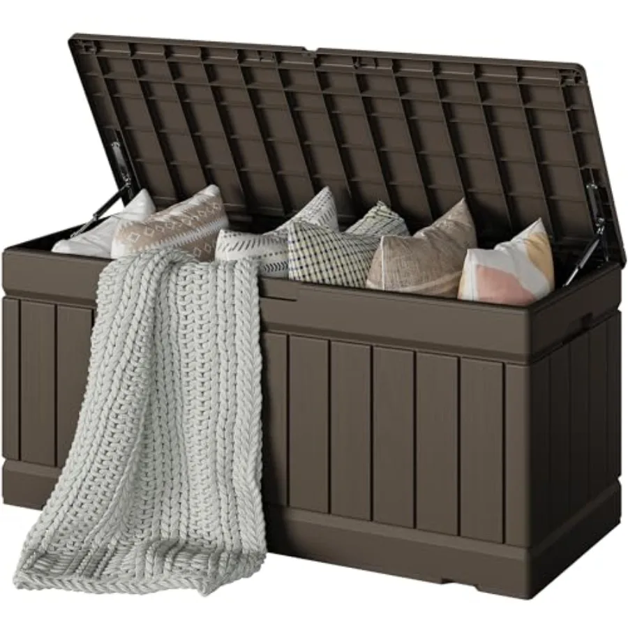 Deck Box, Waterproof Resin Outdoor Storage Box for Outside and Patio, Outdoor Storage Bench Lockable for Patio Furniture, Garde
Deck Box, Waterproof Resin Outdoor Storage Box for Outside and Patio, Outdoor Storage Bench Lockable for Patio Furniture, Garde