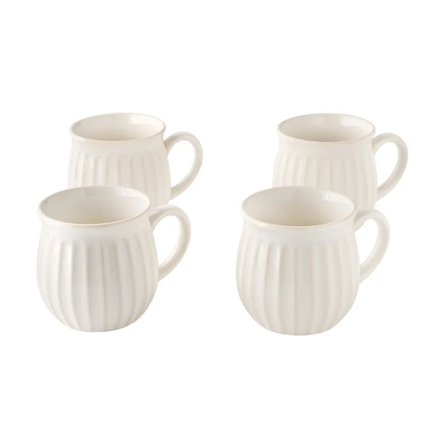 Colette 12 oz Cream Stoneware Mugs Set of 4
Colette 12 oz Cream Stoneware Mugs Set of 4