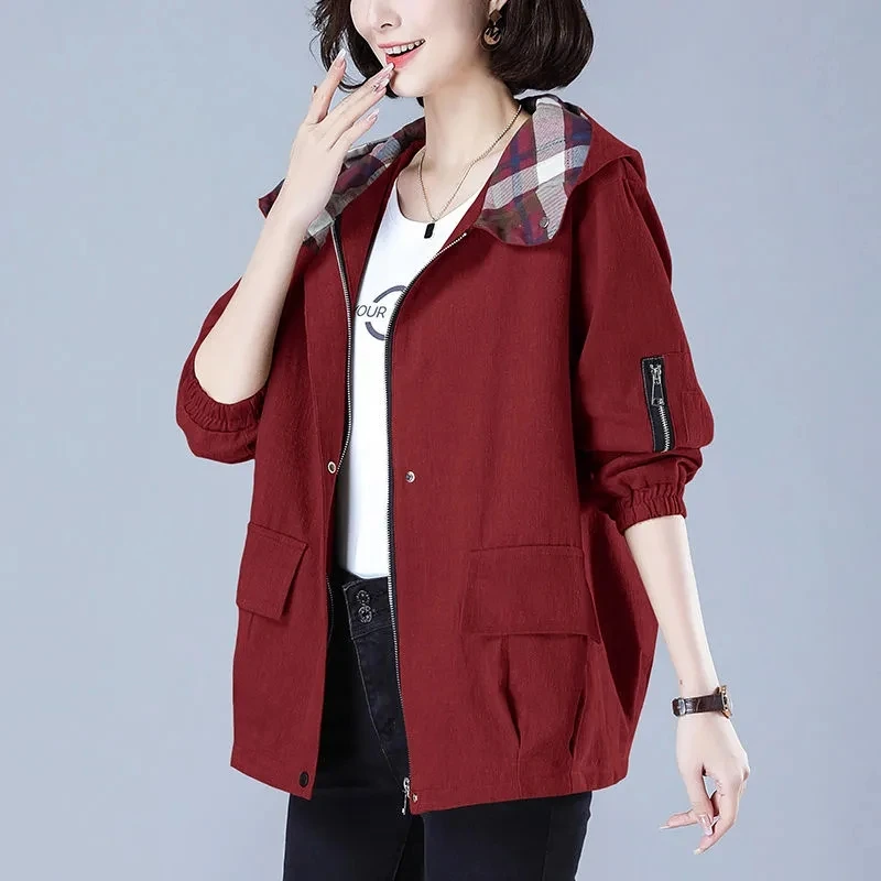 2023 Spring and Autumn Lining Patchwork Hooded Jacket Women's Korean Version Loose Long Sleeve Coat Women's Casual Tops
2023 Spring and Autumn Lining Patchwork Hooded Jacket Women's Korean Version Loose Long Sleeve Coat Women's Casual Tops