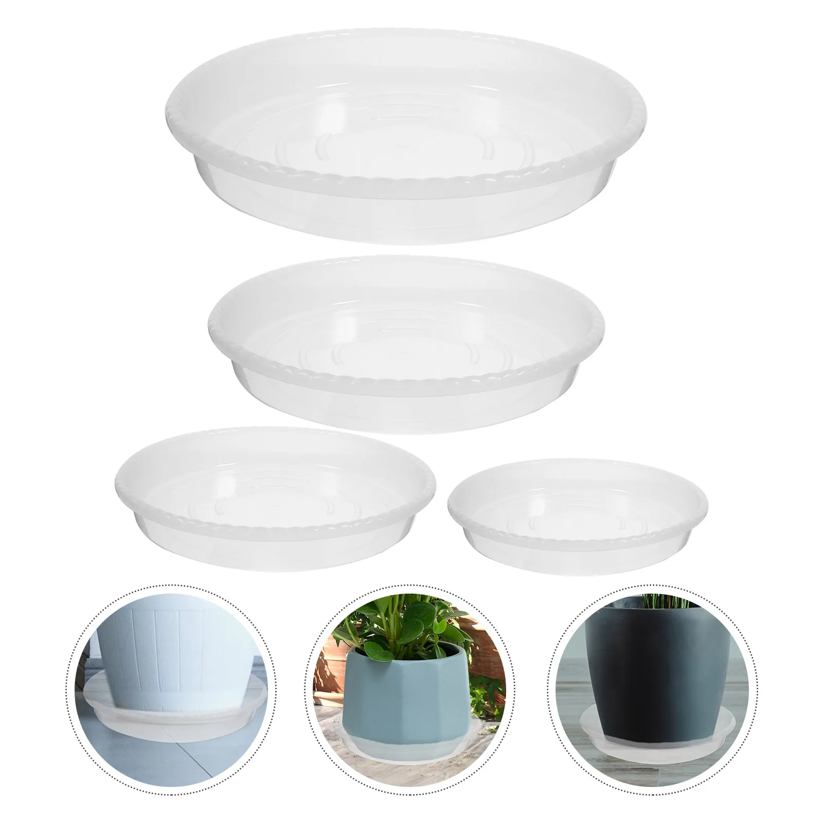 4 Pcs Transparent Flowerpot Tray Clear Plastic Plant Saucer 160 200 240 300 PET Durable Drainage Catcher Indoor Pot Base
4 Pcs Transparent Flowerpot Tray Clear Plastic Plant Saucer 160 200 240 300 PET Durable Drainage Catcher Indoor Pot Base