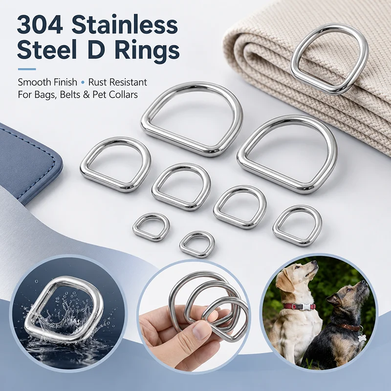 5/10Pcs 304 Stainless Steel D Ring Buckles Strap Connector Rings for Pet Collar Webbing Belt DIY Hardware Accessories Parts
5/10Pcs 304 Stainless Steel D Ring Buckles Strap Connector Rings for Pet Collar Webbing Belt DIY Hardware Accessories Parts