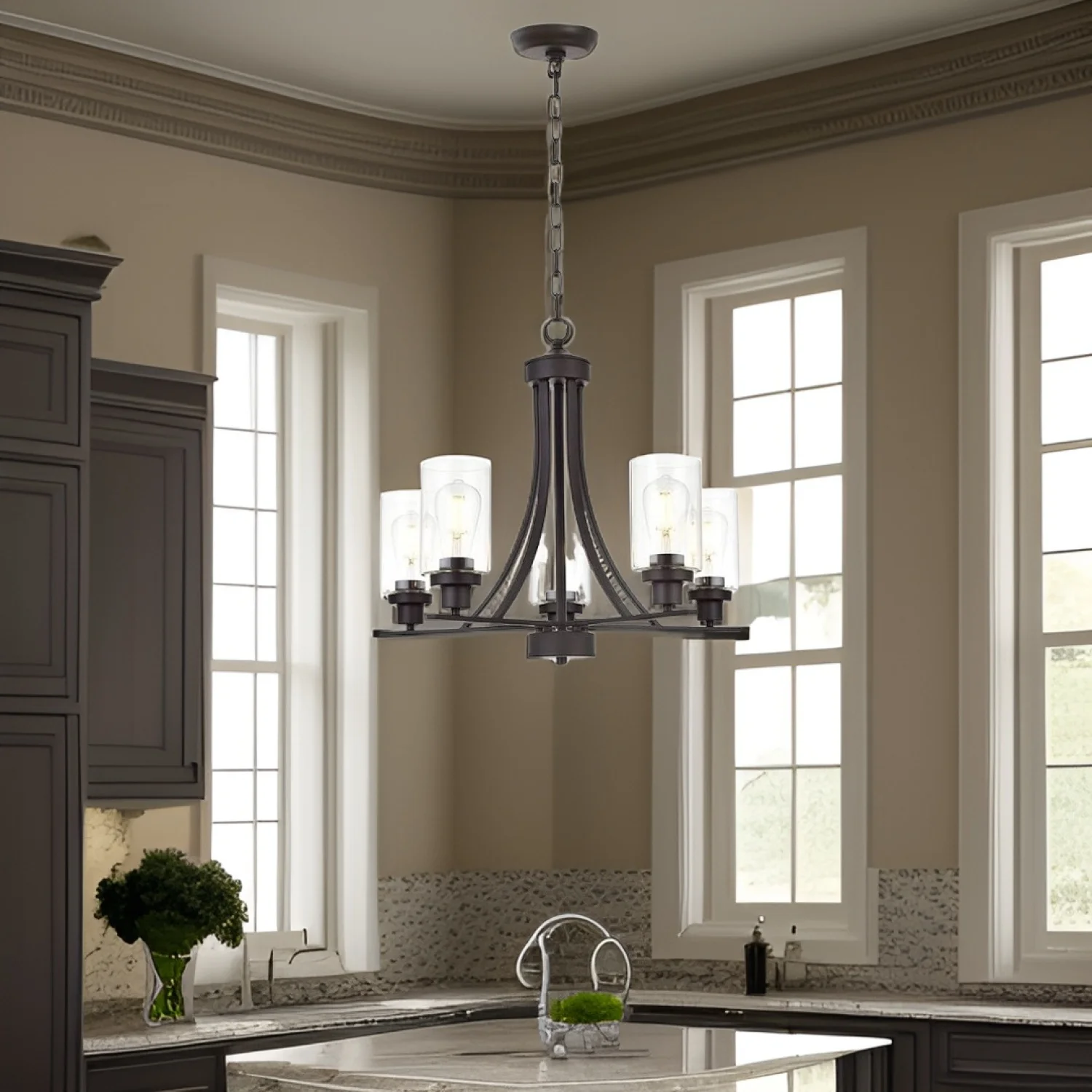 Rustic Kitchen Island Chandelier Lighting 5 Light Oil-Rubbed Bronze Traditional Chandelier Industrial Vintage Lighting
Rustic Kitchen Island Chandelier Lighting 5 Light Oil-Rubbed Bronze Traditional Chandelier Industrial Vintage Lighting