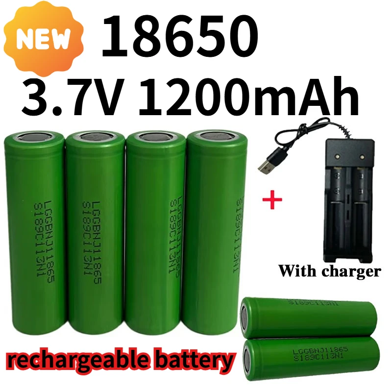 New 18650 Lithium Battery 1200mAh 3.7V INR18650 MJ1 High Power Power Tool Battery Flashlight 18650 Rechargeable Battery+Charger
New 18650 Lithium Battery 1200mAh 3.7V INR18650 MJ1 High Power Power Tool Battery Flashlight 18650 Rechargeable Battery+Charger