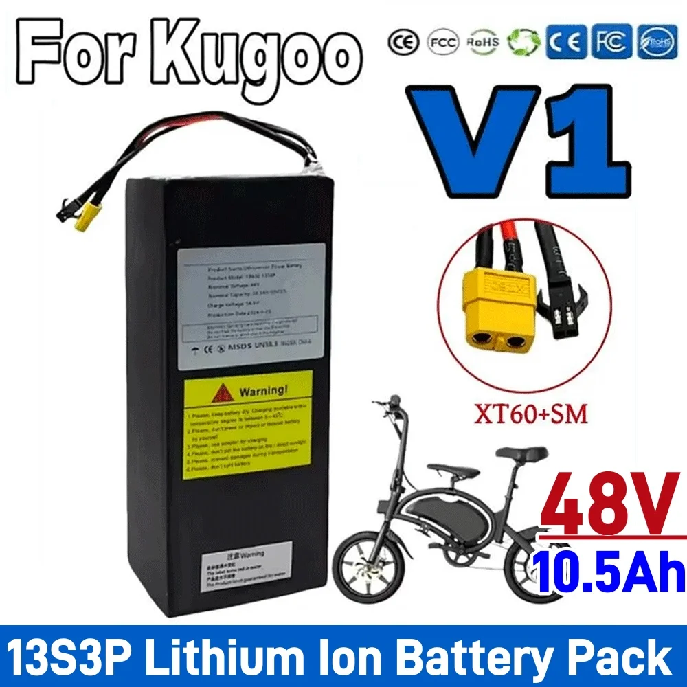 ⚡⚡ 18650 lithium battery 13S3P battery pack 48V 10.5Ah For Kugoo V1 electric bicycle/electric scooter
⚡⚡ 18650 lithium battery 13S3P battery pack 48V 10.5Ah For Kugoo V1 electric bicycle/electric scooter