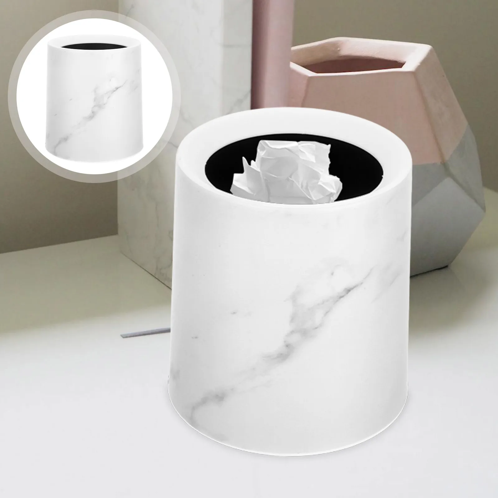 Marble Trash Can Bathroom Garbage Bedroom Decorative Desktop Household Bedside Wastebasket Pp Bin Office Countertop
Marble Trash Can Bathroom Garbage Bedroom Decorative Desktop Household Bedside Wastebasket Pp Bin Office Countertop