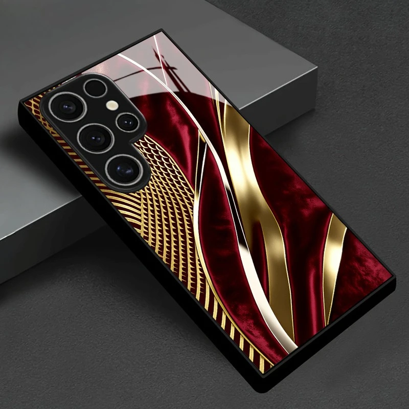 Red gold velvet textured art tempered glass phone case suitable for Samsung GalaxyS26 S25 S24 S22 S21 S20FE/Ultra/Plus anti drop
Red gold velvet textured art tempered glass phone case suitable for Samsung GalaxyS26 S25 S24 S22 S21 S20FE/Ultra/Plus anti drop
