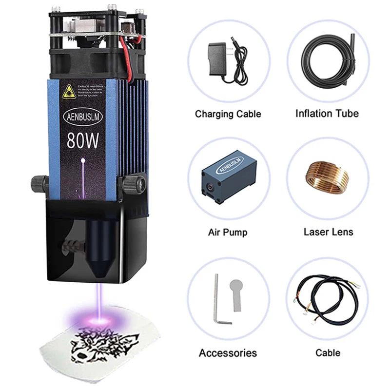 AENBUSLM 40W/80W Laser Engraving Head CNC Laser Engraver with Air Pump Laser Module Laser Cutter Cutting Laser Engraving Machine
AENBUSLM 40W/80W Laser Engraving Head CNC Laser Engraver with Air Pump Laser Module Laser Cutter Cutting Laser Engraving Machine