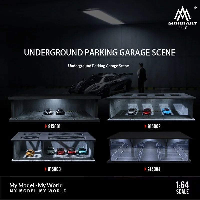 Moreart 1:64 Scale Lighted Simulation Underground Parking Garage Scene Model Diecast Car Storage Display Case For Car Collectors
Moreart 1:64 Scale Lighted Simulation Underground Parking Garage Scene Model Diecast Car Storage Display Case For Car Collectors