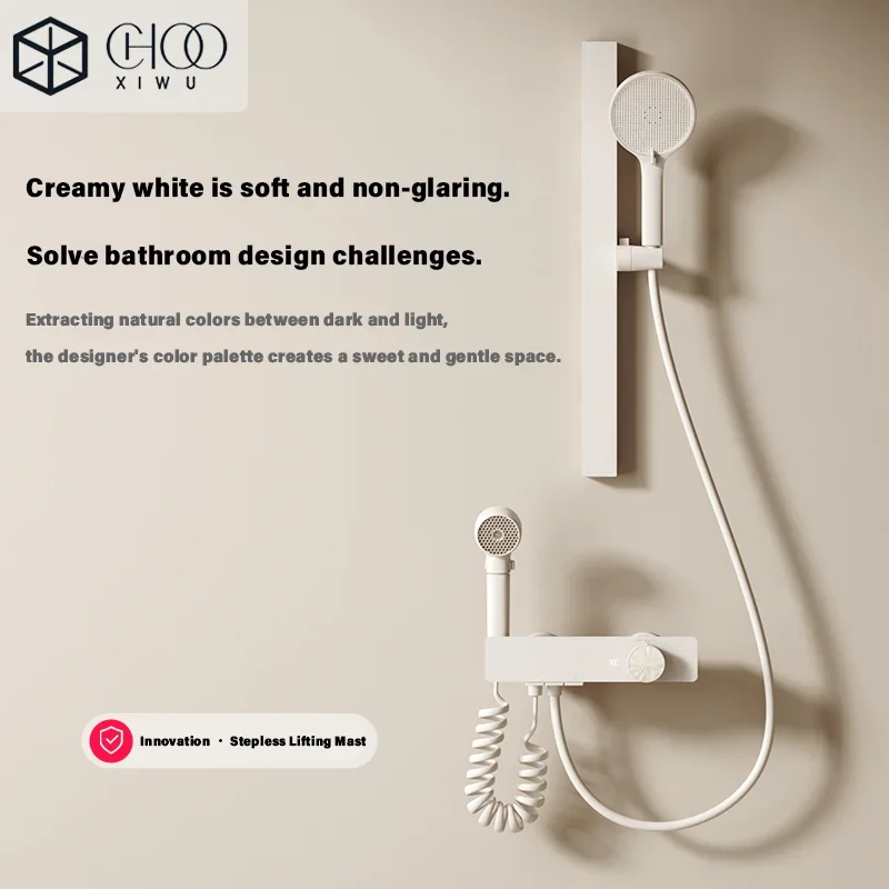 Bathroom Shower Set Wall Mounted Adjustable Stainless Steel Sliding Rail Set With 3 Function Modes Spray Shower Head Minimalist
Bathroom Shower Set Wall Mounted Adjustable Stainless Steel Sliding Rail Set With 3 Function Modes Spray Shower Head Minimalist