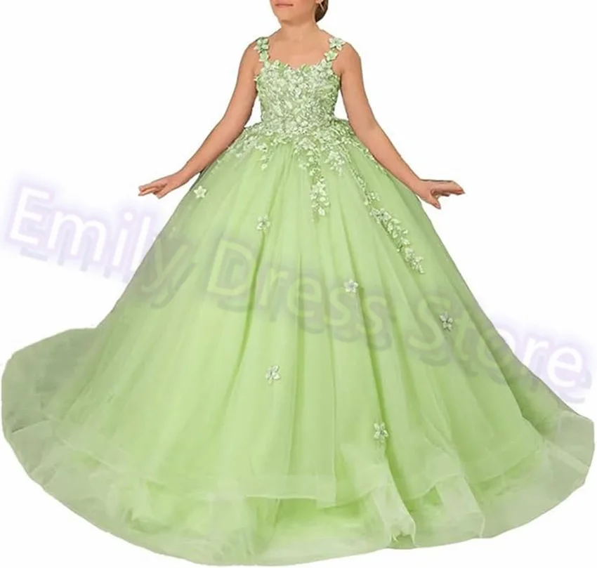 Customized Sage Green Flower Girl Dress For Wedding Tulle Lace Applqique Elegant Puffy Kids Birthday First Communion Gown
Customized Sage Green Flower Girl Dress For Wedding Tulle Lace Applqique Elegant Puffy Kids Birthday First Communion Gown