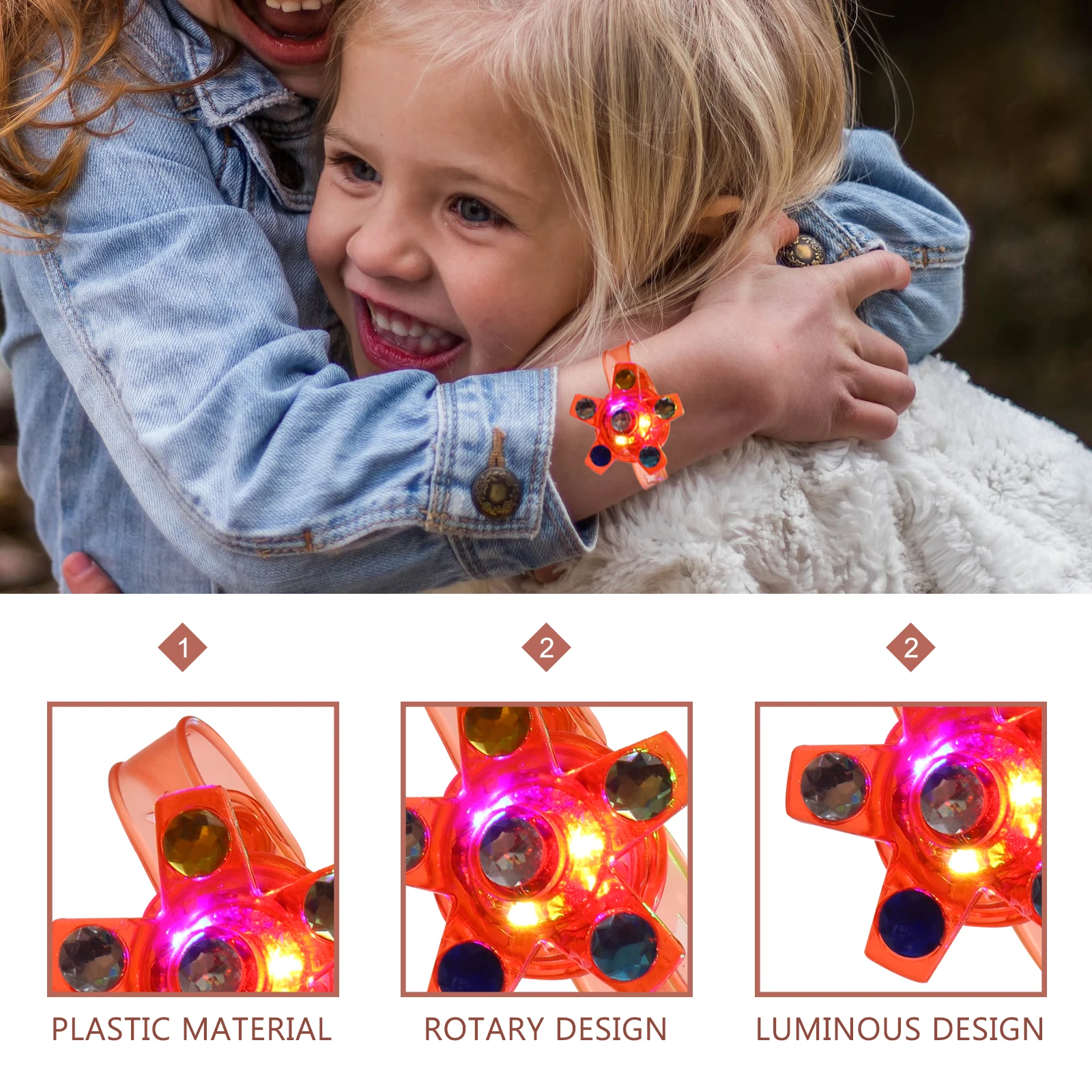 12 Pcs Kids Glowing Watch Gyro Bracelet Toys Children Plaything Wristband Lovely Student
12 Pcs Kids Glowing Watch Gyro Bracelet Toys Children Plaything Wristband Lovely Student