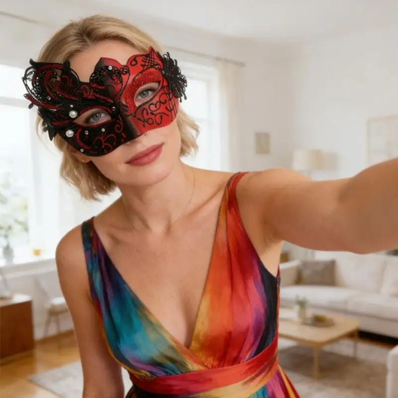 39BB Lace Painted Half Face Party Mask Metal Edging Fashion Costume Mask for Women
39BB Lace Painted Half Face Party Mask Metal Edging Fashion Costume Mask for Women