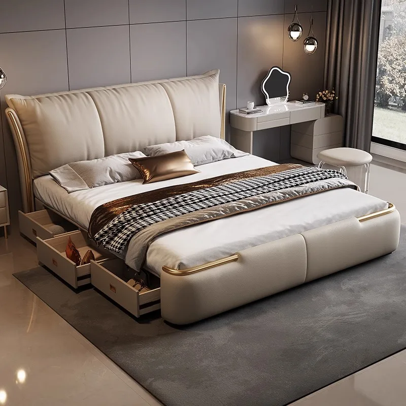 Villa Deluxe Double Leather Bed King Bed Master Bedroom Premium Soft Leather Bed Storage Multifunctional Furniture
Villa Deluxe Double Leather Bed King Bed Master Bedroom Premium Soft Leather Bed Storage Multifunctional Furniture