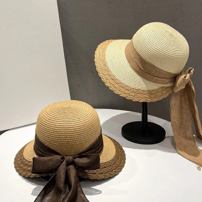 2025 Summer Women Large Bow Straw Hat PortableFoldable Holiday Beach Sun Visors Hand WovenSolid Color Female Sunshade Bonnet Cap
2025 Summer Women Large Bow Straw Hat PortableFoldable Holiday Beach Sun Visors Hand WovenSolid Color Female Sunshade Bonnet Cap