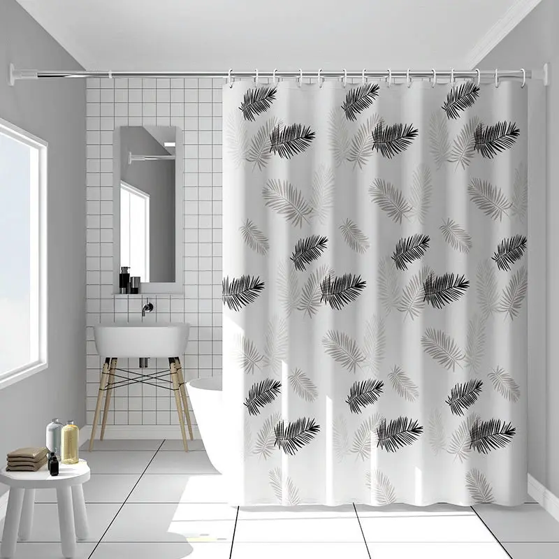 Shower Curtain Gray Leave Printed White Bathroom Curtain PVEA Fabric Water Resistant Modern Style Shower Curtains 200cm
Shower Curtain Gray Leave Printed White Bathroom Curtain PVEA Fabric Water Resistant Modern Style Shower Curtains 200cm
