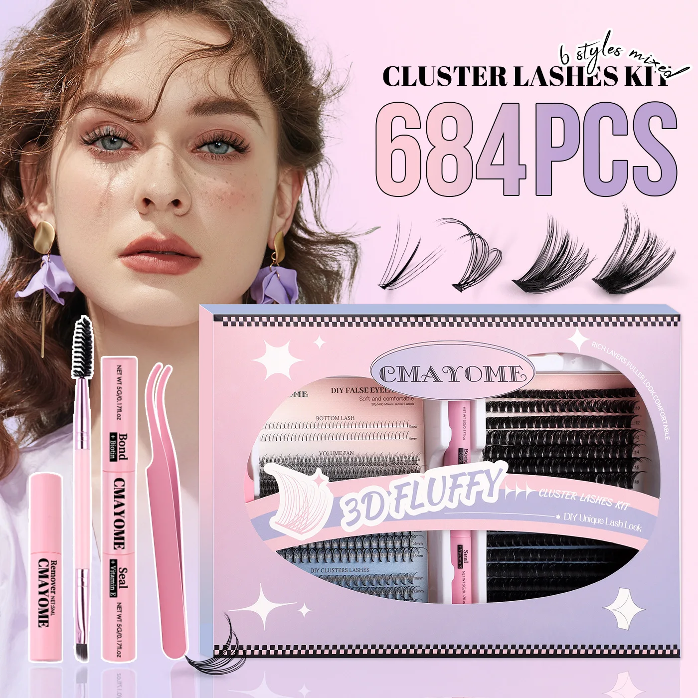 Hot-selling DIY False Eyelash Extension Set Exquisite Natural Thick and Soft Daily Segmented Eyelashes
Hot-selling DIY False Eyelash Extension Set Exquisite Natural Thick and Soft Daily Segmented Eyelashes
