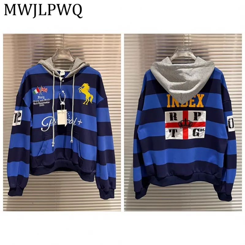 MWJLPWQ American Style Color-Block Striped Letter Print Sweatershirt Unisex Casual Loose Pullover Hoodie Men Jacket Spring 13441
MWJLPWQ American Style Color-Block Striped Letter Print Sweatershirt Unisex Casual Loose Pullover Hoodie Men Jacket Spring 13441