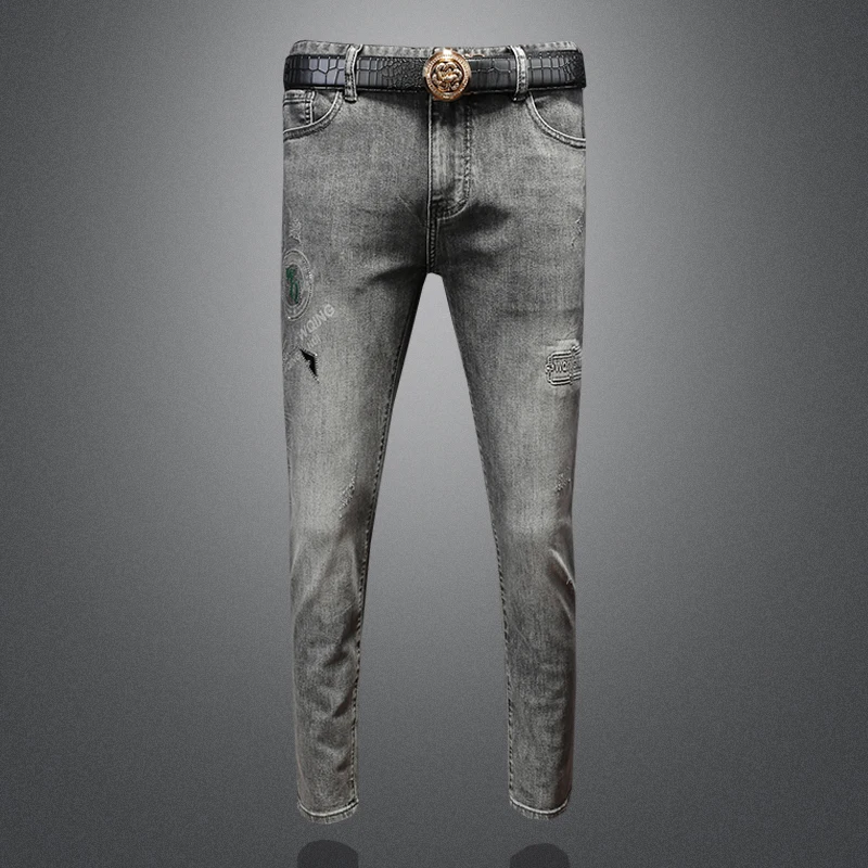 Джинсы Slim Fit Nine-Tenths, весна-лето, тонкие универсальные свободные длинные брюки со средней талией, молодежные брюки, современный ветер, без бренда
Джинсы Slim Fit Nine-Tenths, весна-лето, тонкие универсальные свободные длинные брюки со средней талией, молодежные брюки, современный ветер, без бренда