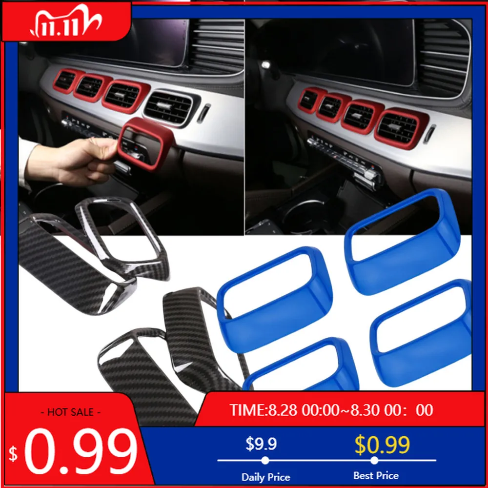 Interior Stickers ABS Car Central Air Conditioner AC Vent Outlet Ring Trim Stickers For Mercedes Benz GLE GLS W167 X167 GLE350 G
Interior Stickers ABS Car Central Air Conditioner AC Vent Outlet Ring Trim Stickers For Mercedes Benz GLE GLS W167 X167 GLE350 G