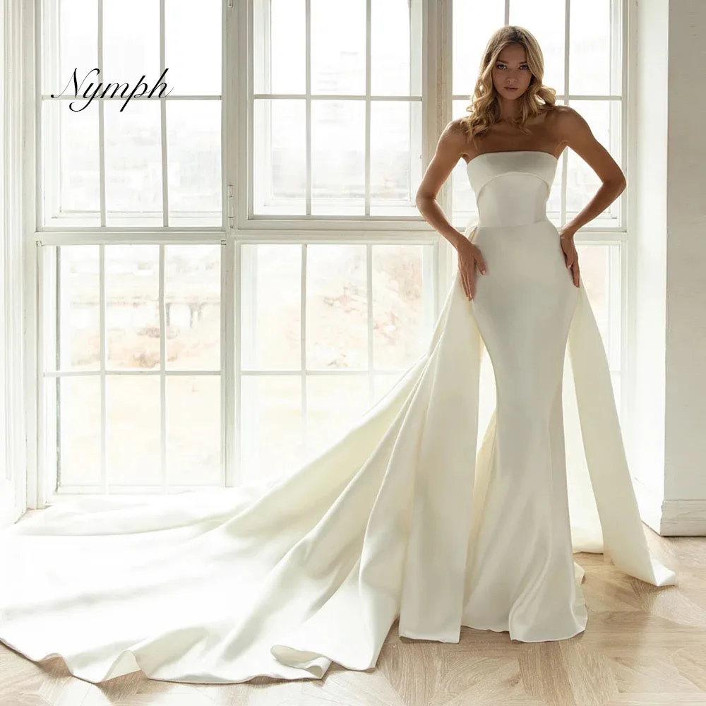 Simple Brautkleid Bow Back Wedding Dresses with Detachable Train Strapless Robe de Mariée Satin Mermaid Vestido De Noiva Sereia
Simple Brautkleid Bow Back Wedding Dresses with Detachable Train Strapless Robe de Mariée Satin Mermaid Vestido De Noiva Sereia