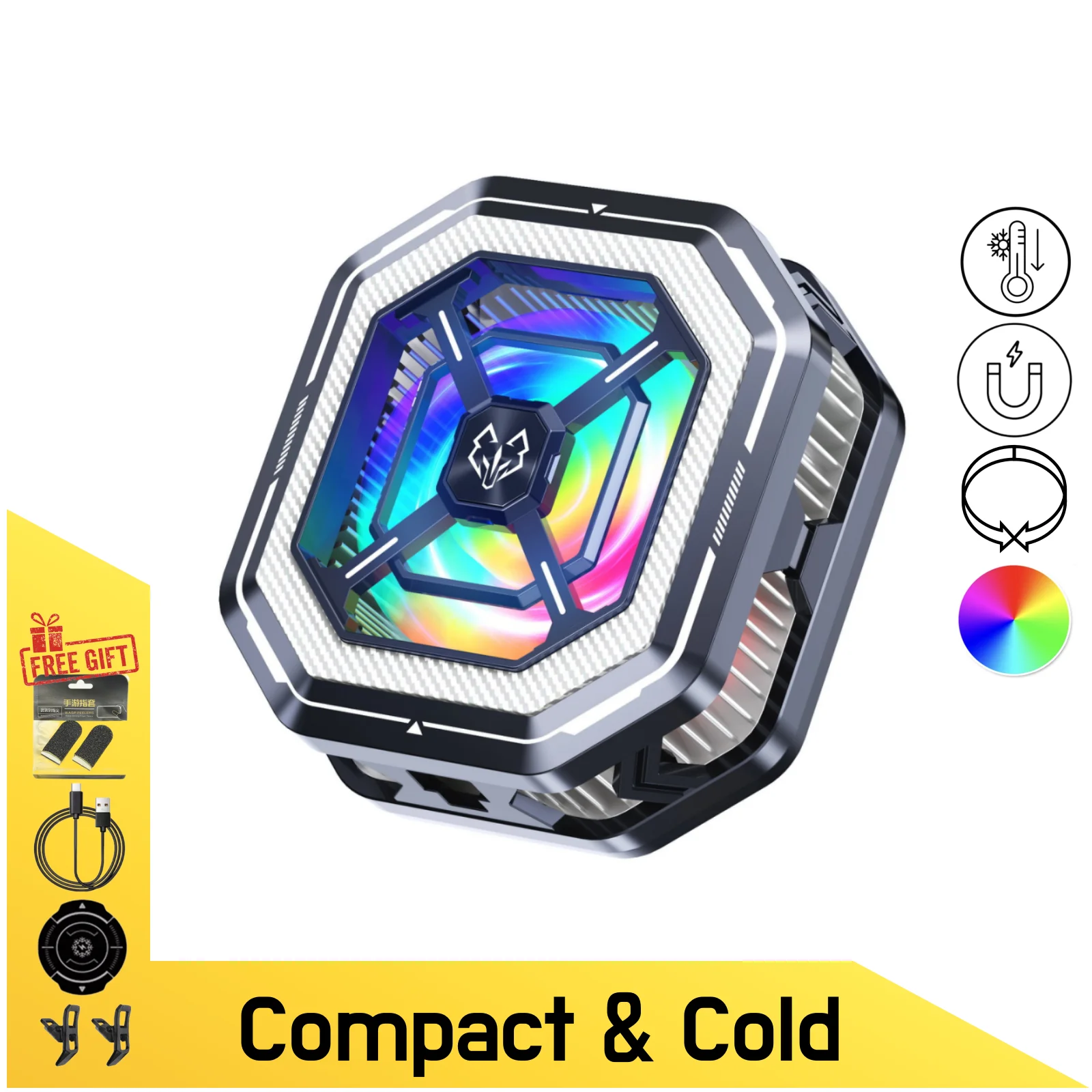 Полупроводниковый охладитель для телефона с возможностью замерзания, охлаждающий вентилятор с магнитной зажимом, для телефонов iPhone и Android
Полупроводниковый охладитель для телефона с возможностью замерзания, охлаждающий вентилятор с магнитной зажимом, для телефонов iPhone и Android