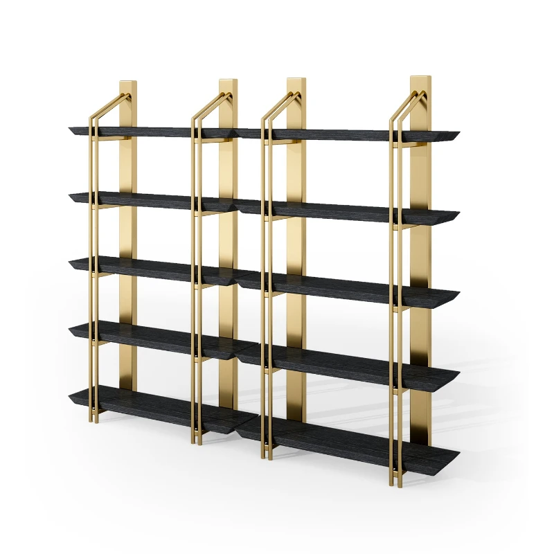 Stainless steel creative Internet celebrity bookshelf, floor-to-ceiling simple living room display office light luxury
Stainless steel creative Internet celebrity bookshelf, floor-to-ceiling simple living room display office light luxury